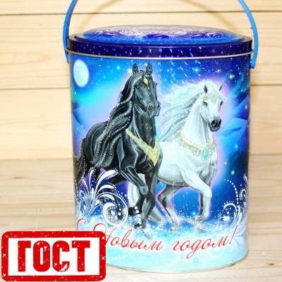 Сладкий новогодний подарок по ГОСТу в жестяной упаковке в Ильинском